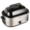 Royalcraft 20 Quart Electric Roaster with Removable Pan, Electric Turkey Roaster Oven with Self-Basting Lid, Roasting Oven with Cool-Touch Handles, Silver