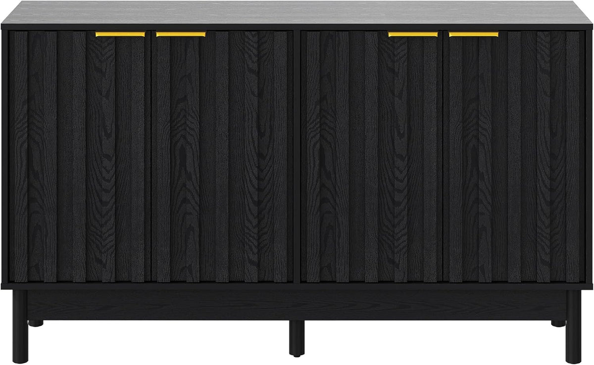 Royalcraft 50'' Buffet Cabinet with Storage, Fluted Sideboard with Doors and Adjustable Shelves, Wood Credenzas Console Table, Coffee Bar Cabinet for Kitchen, Dining Room, Living Room