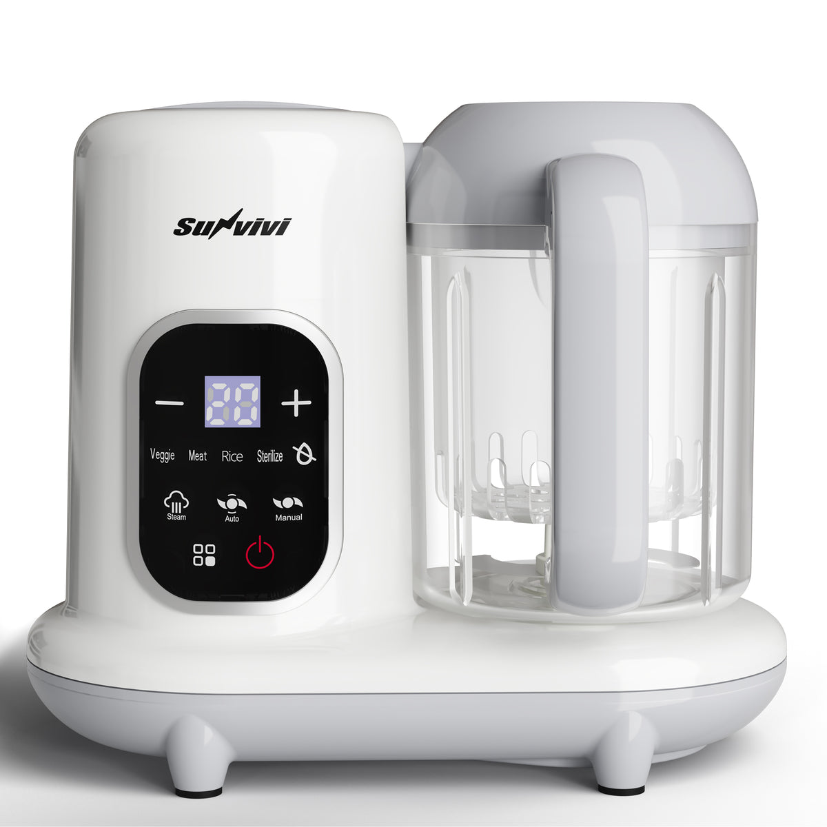 Royalcraft All-in-One Baby Food Maker with Steamer, Blender, Heating & Stirring | LCD Display, Self-Clean Baby Food Processor