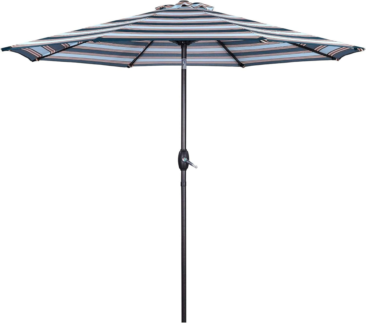 RoyalCraft EU010BT 9ft Patio Umbrellas with LED Lights, Striped
