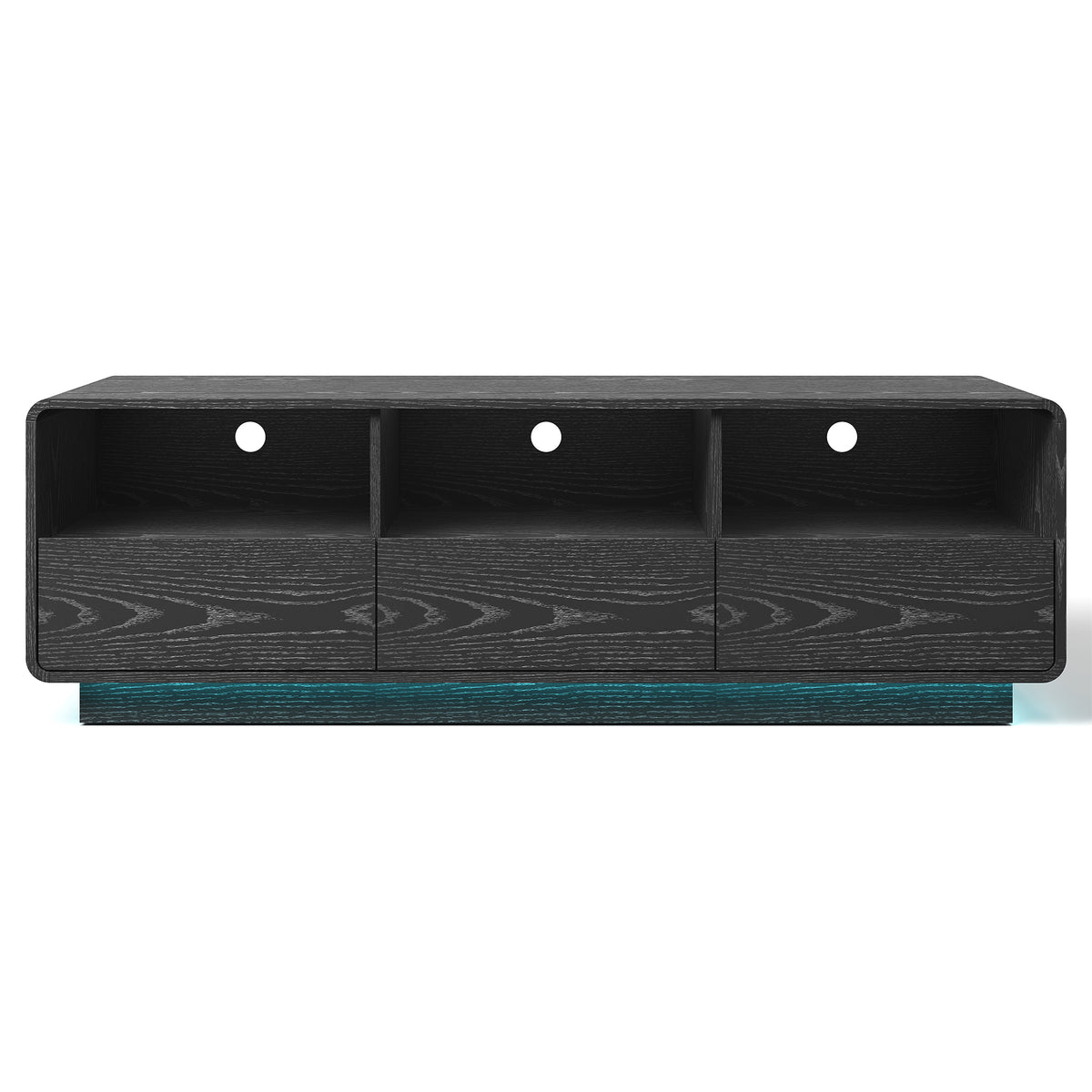 Royalcraft 59" Modern TV Stand with LED Lights, Floating Bohemian Wood Entertainment Center with Storage Drawers for Living Room & Bedroom