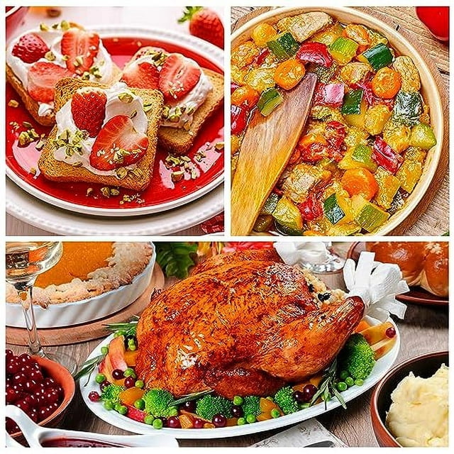 Royalcraft 26 Quart Electric Turkey Roaster Oven with Visible & Self-Basting Lid, Stainless Steel