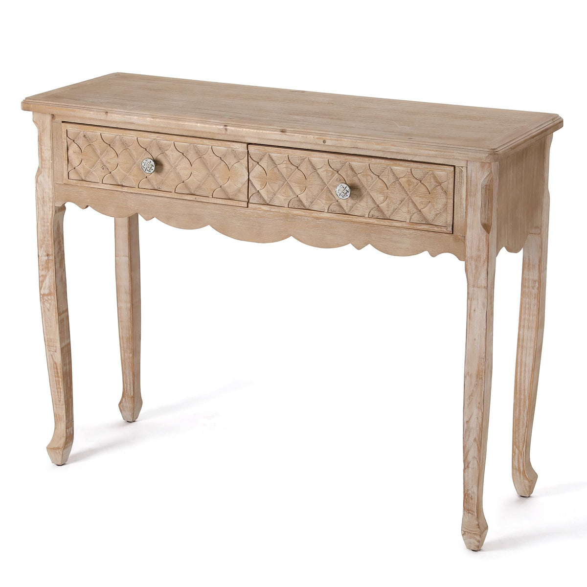RoyalCraft 42" Console Table with Carved Drawers, Farmhouse Wood Entryway Table, Small Sofa Table for Living Room, Entryway Table with Storage, Foyer Table for Hallway, Front Door, Gray