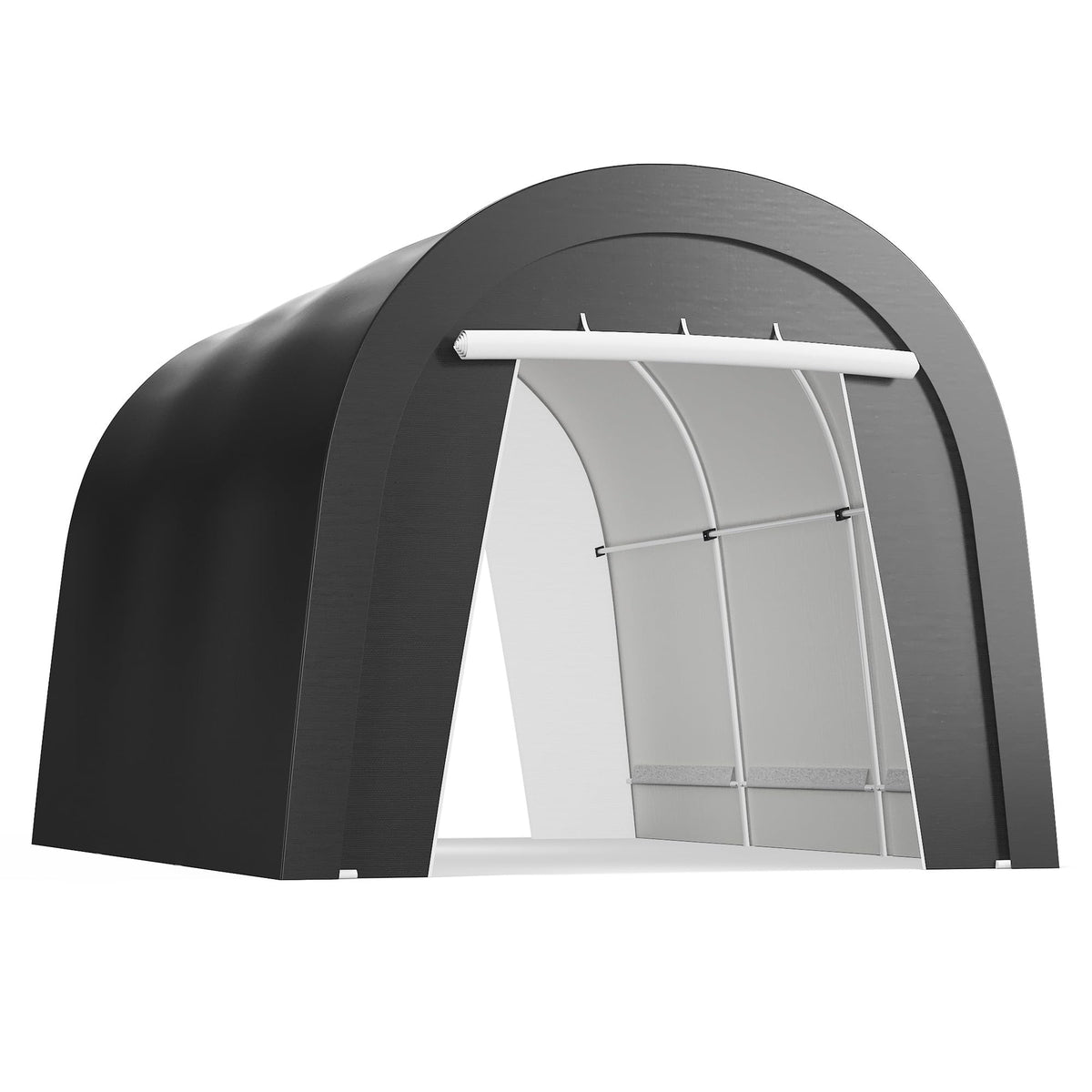 RoyalCraft Domed Carport, Portable Garage with 2 Roll up Doors, Heavy Duty Car Canopy Party Tent, All-Season Storage Shelter Shed Carport for Motorcycle, Boat, Truck, or Garden Tools, 10' x 20'