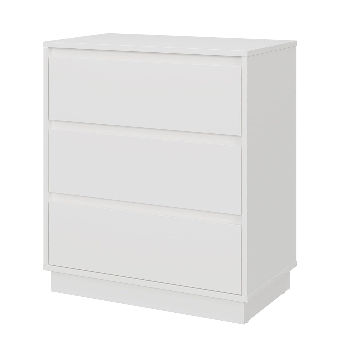 RoyaCraft Wide Nightstand with 3 Drawers, Black Nightstand for Bedroom, Large End Table Bedside Table for Living Room, Black and White