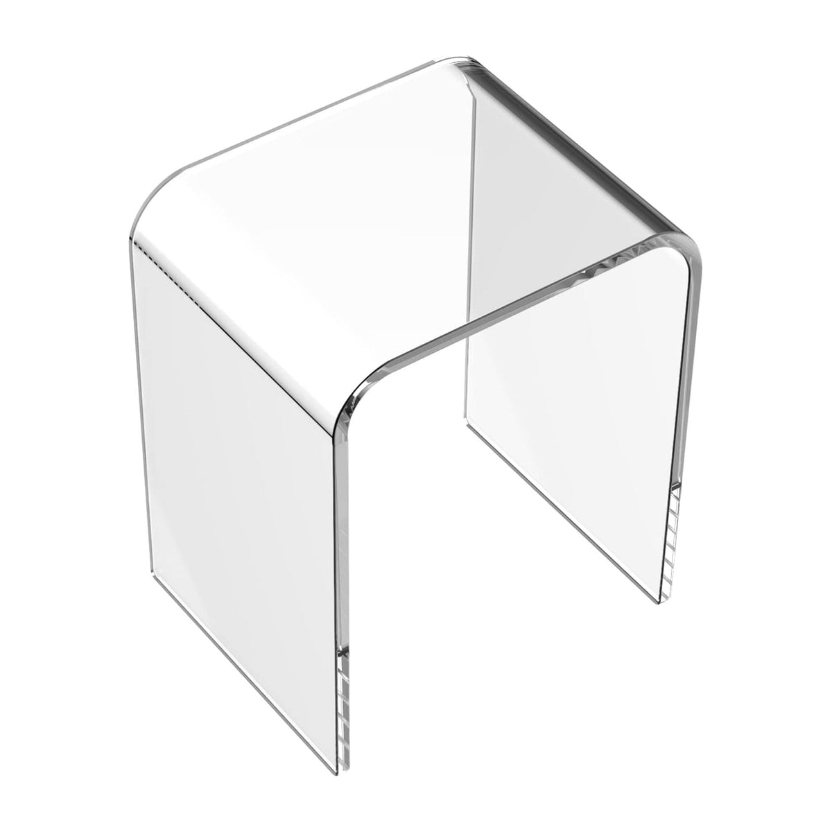 Superjoe 2 Pcs Side Table,Simple Design Acrylic End Table,15 mm Thick Nightstand,16x12x18 inches,Clear