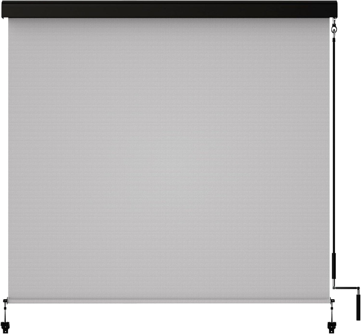Royalcraft 6' x 8' UV Resistant Grey Outdoor Roller Shades with Valance
