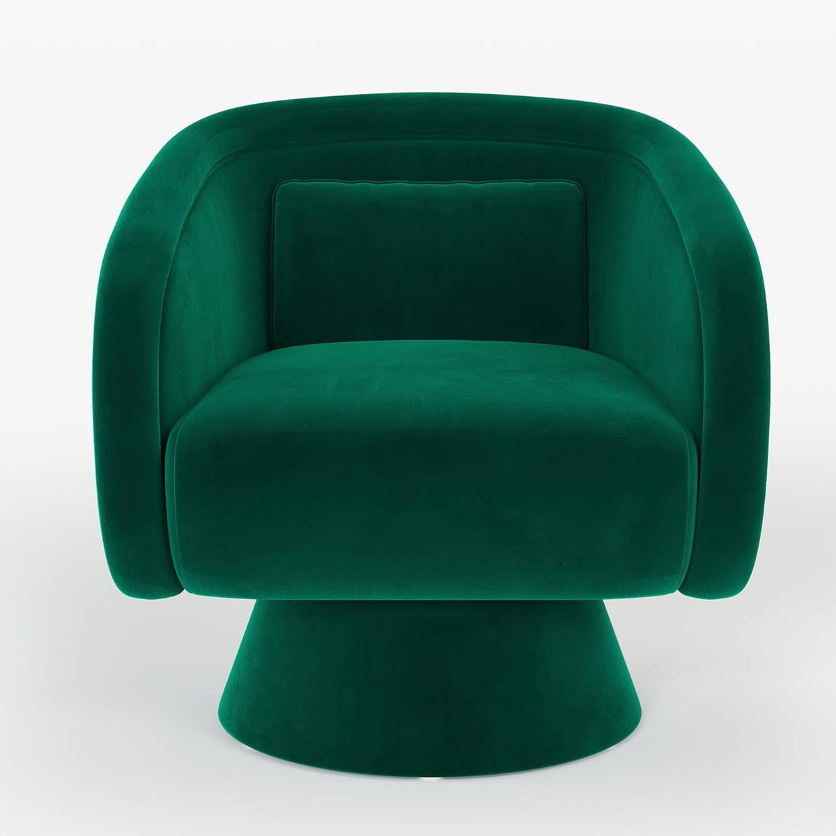 Superjoe Swivel Barrel Chair,360 Degree Swivel Accent Chair, Modern Round Chair with Pillow, Comfy Fabric Living Room Chairs for Bedroom, Office, Green