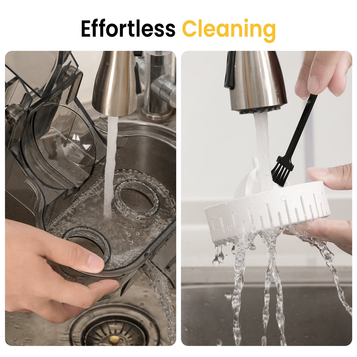 Royalcraft Dual-Head Electric Citrus Juicer, Plug-in Model Juicer Machine with Cleaning Brush, Portable Lemon Squeezer for Fresh Orange, Lemon, Lime, Kiwi, Grapefruit, Easy to Clean