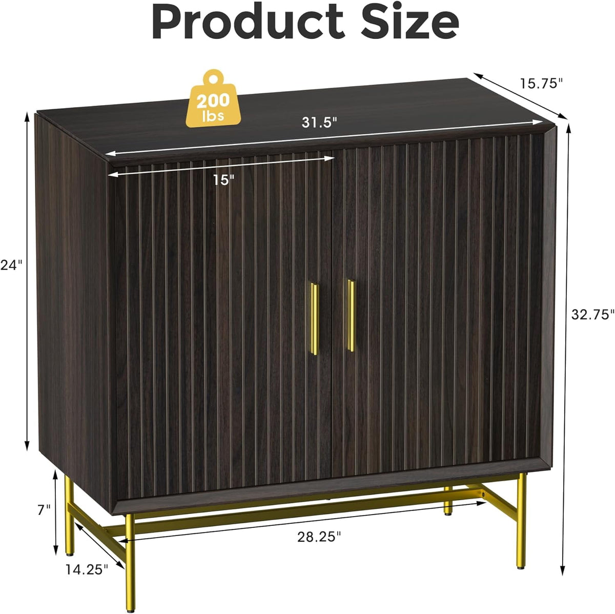 RoyalCraft Sideboard Buffet Storage Cabinet Set