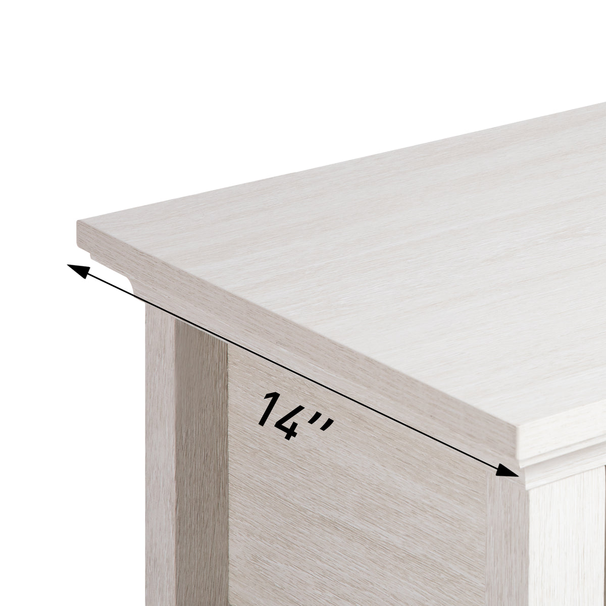 Royalcraft Rattan Console Table, Boho Entryway Table with Widened Tabletop & 2 Spacious Drawers, Farmhouse Sofa Table with Storage Shelf, Foyer Table for Living Room, Hallway, Entryway, Grayish White