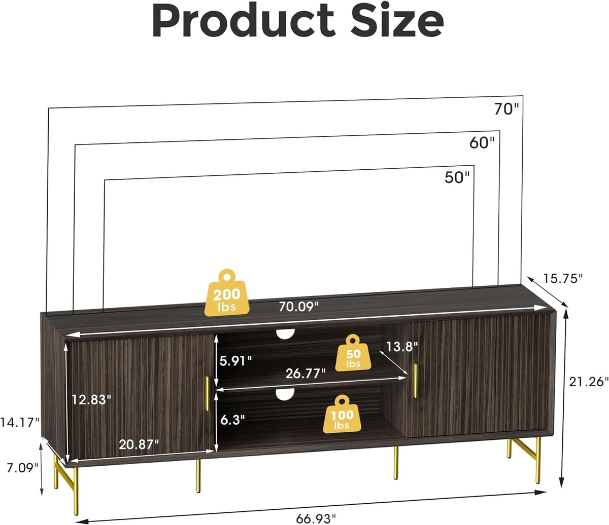 RoyalCraft 70” Mid Century Modern TV Stand