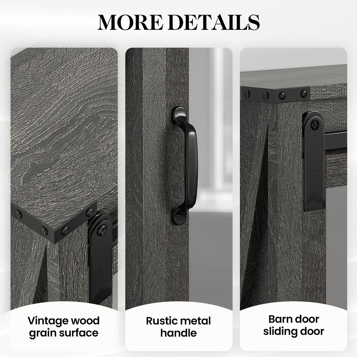RoyalCraft 28in Bathroom Cabinet Wall Mount with Sliding Mirror Door, Over The Toilet Storage Cabinet, Farmhouse Medicine Cabinet with Shelves and Towel Bar for Living Room, 28" W x 29" H, Dark Grey