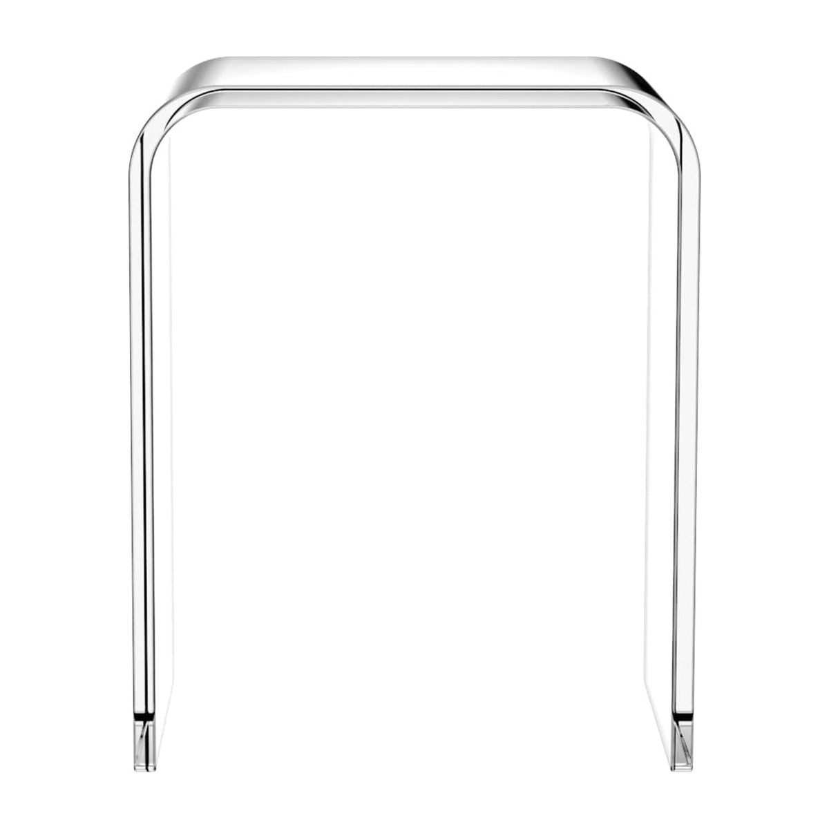 Superjoe 2 Pcs Side Table,Simple Design Acrylic End Table,15 mm Thick Nightstand,16x12x18 inches,Clear