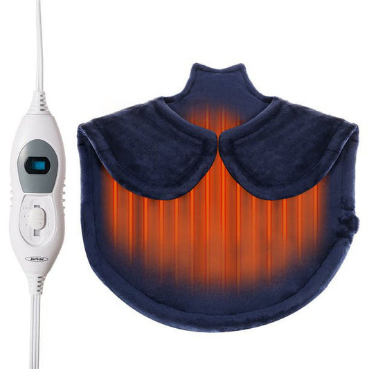 Large Electric Heating Pad for Pain Relief with with 2 Hours Auto Shut Off, 3 Heat Settings, 25"x25", Blue