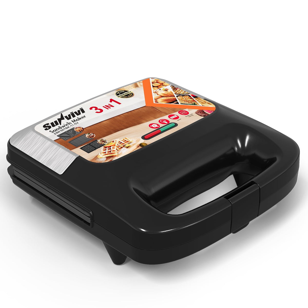 Royalcraft 3 in 1 Electric Waffle, Grill & Sandwich Maker