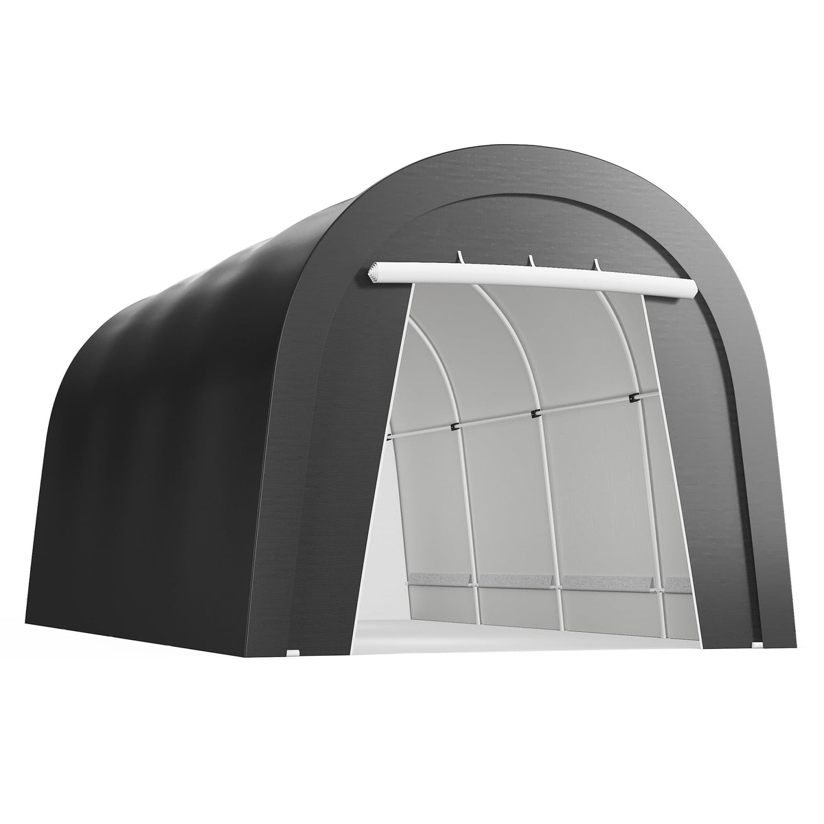 RoyalCraft Domed Carport, Portable Garage with 2 Roll up Doors, Heavy Duty Car Canopy Party Tent, All-Season Storage Shelter Shed Carport for Motorcycle, Boat, Truck, or Garden Tools, 13' x 20'