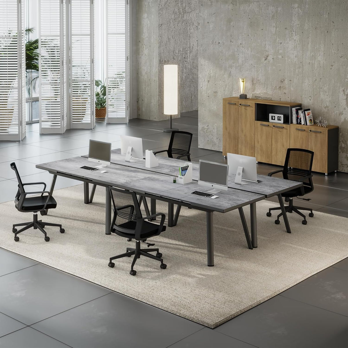 75” Dining Table for 4-8 People, Modern Extendable Dining Room Table, Rectangular Aluminum Table for Small Place, Kitchen, Living Room, Grey