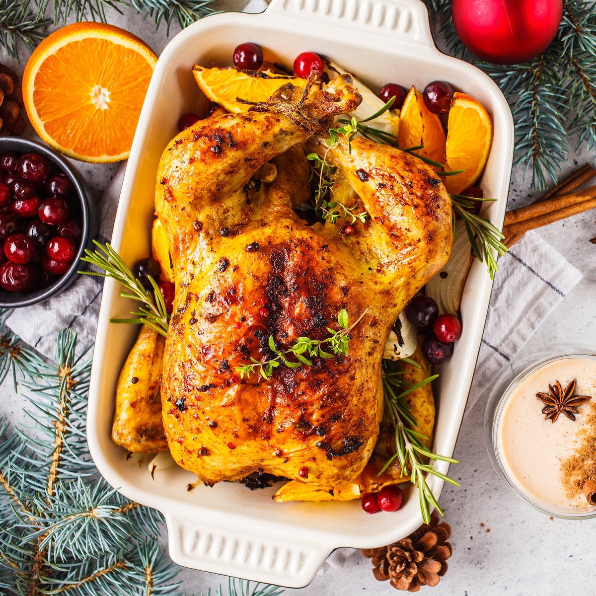 Royalcraft Roaster Oven with Self-Basting Lid, 8qt Electric Roaster with Removable Pan & Rack, Turkey Roaster Oven with Defrost & Warm Function, Stainless Steel, Grey