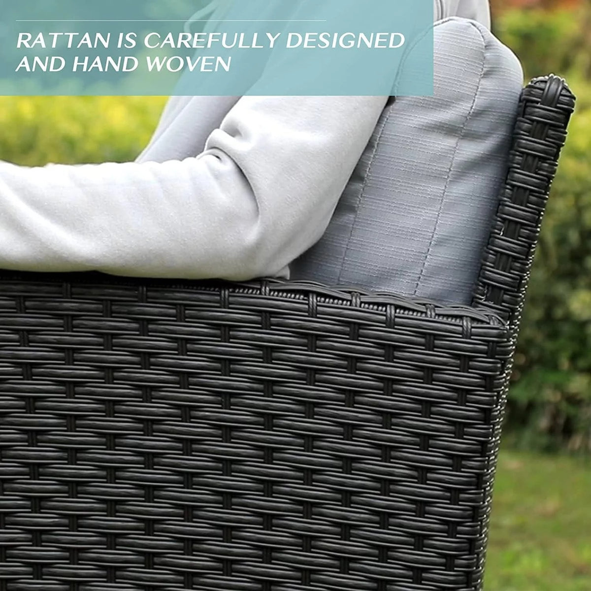 Royalcraft 2 Piece Patio Wicker Armchairs, All Weather Outdoor Rattan Chair Patio Furniture Set
