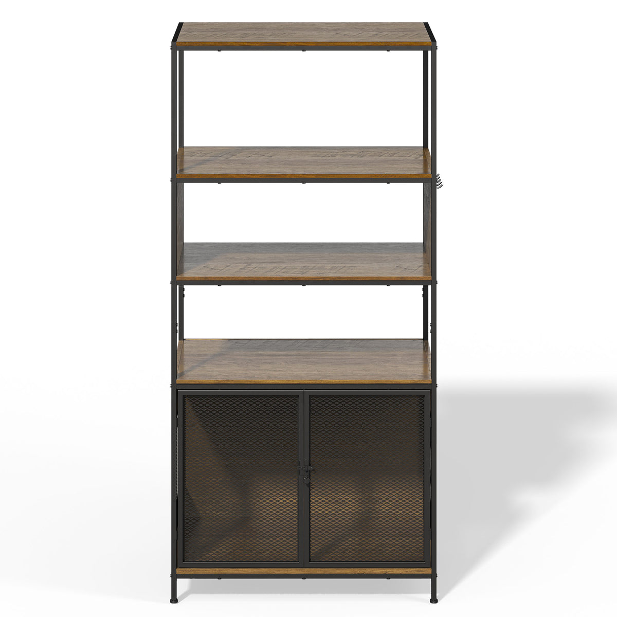 Dog Crate Furniture with Display Shelf, Decorative Dog Crate Industrial Bookshelf with Kennel, Furniture Style Dog Crate for Medium Dog, Cat Litter Box Furniture, Brown